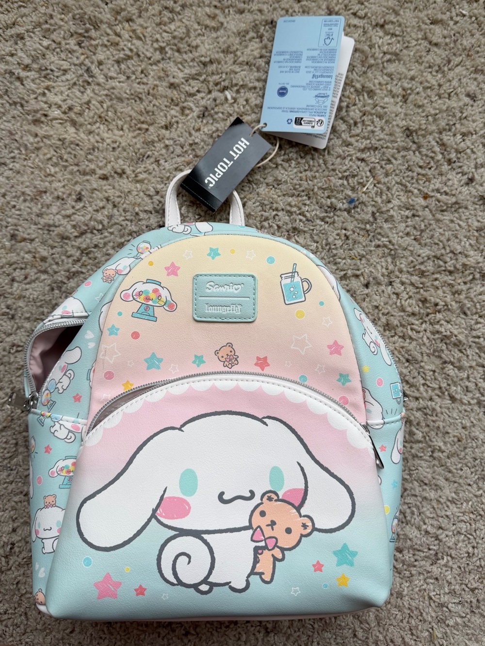 Sanrio Cinnamoroll Backpack – Pastel Pink, Mint & Cream -New with tags